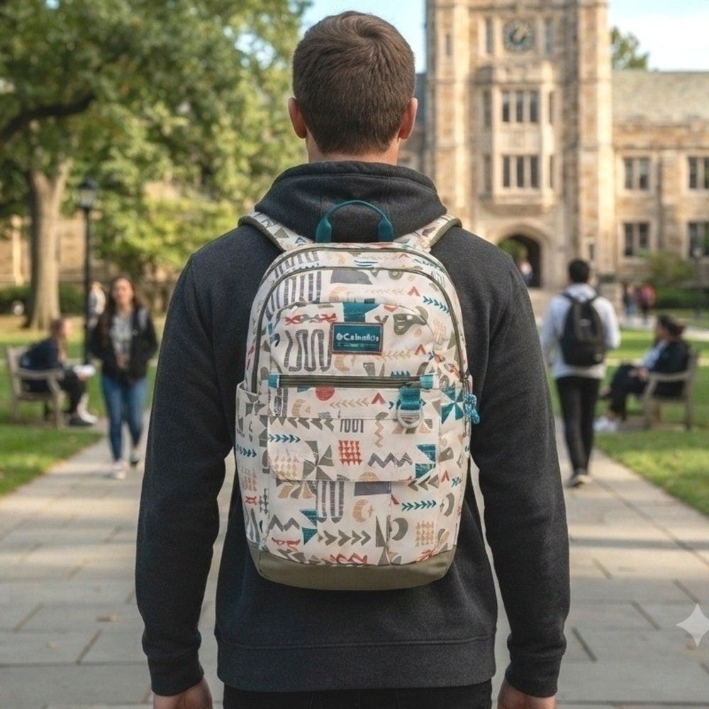 Columbia Buxton 26L Backpack Multi-Color Printed Laptop Daypack **NEW**